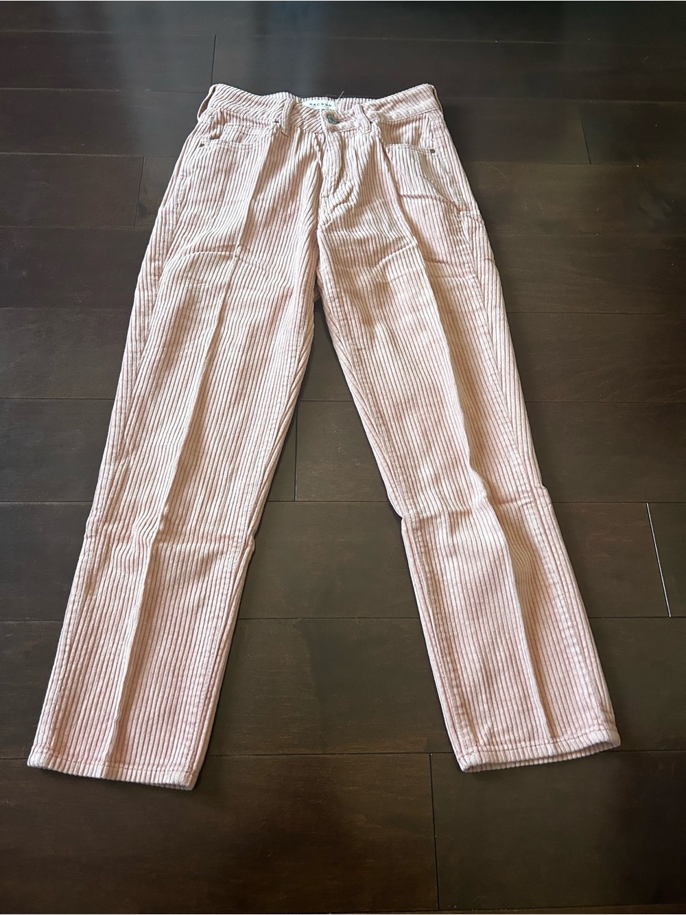 PacSun Women's Light Pink Corduroy Straight-Leg Pants